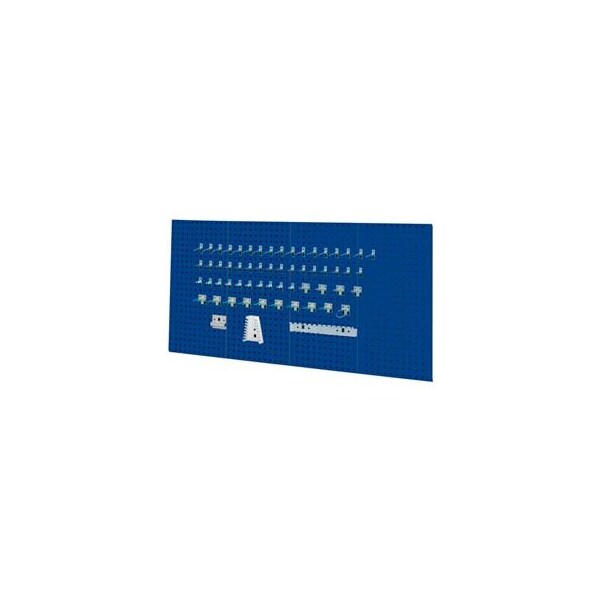 Kennedy Kennedy Manufacturing-VTC Series-50004BL-4 Panel Sq. Hole Toolboard Set w/60-Pc Hooks- Classic Blue 50004BL - main